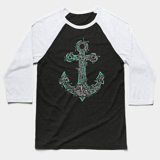 Anchor Baseball T-Shirt by caffeinart